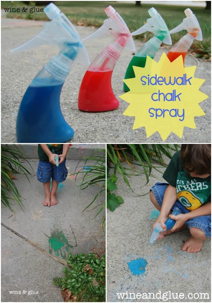 Spray Sidewalk Chalk Paint Recipe - The Kitchen Table Classroom