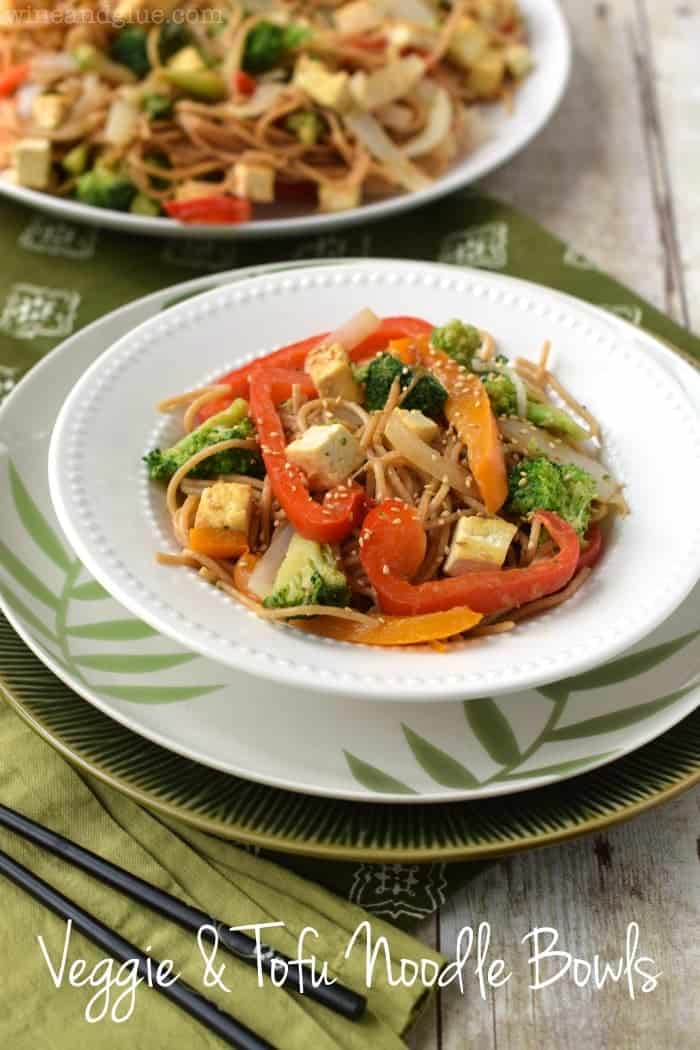 Veggie & Tofu Noodle Bowls | A super delicious meal vegan dinner