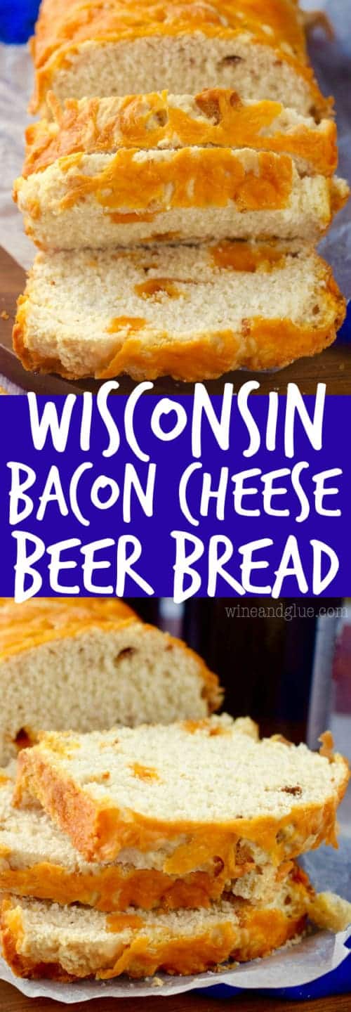 This Bacon Cheese Beer Bread is super simple to make with only FIVE ingredients, and super delicious!