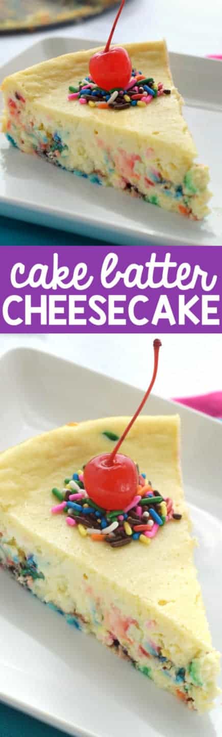 This Cake Batter Cheesecake is almost as good as licking the beaters!
