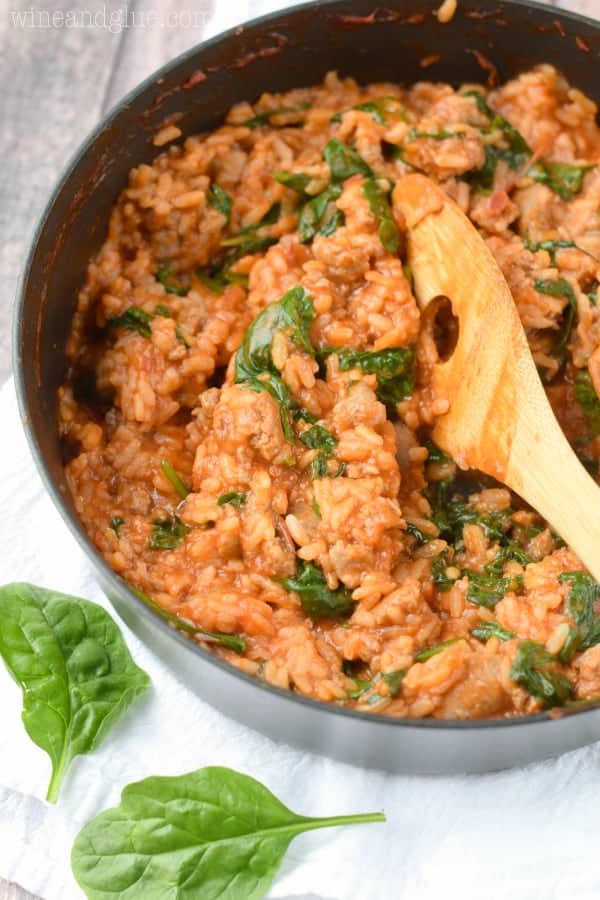 Tomato Sausage Risotto | This risotto is my all time favorite dish. It's rich in flavor and pretty healthy too!