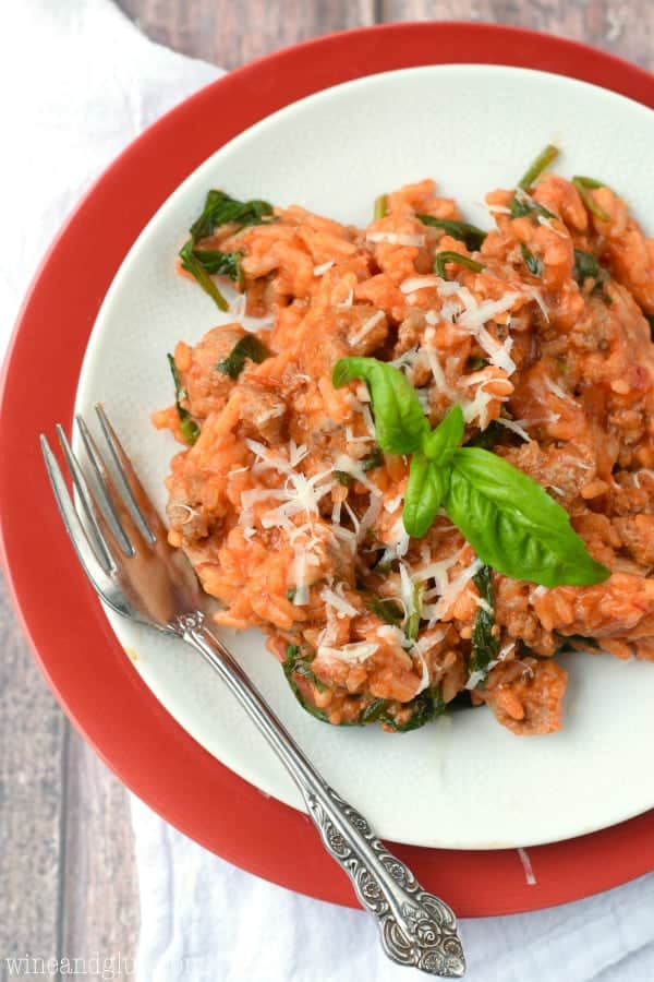 Tomato Sausage Risotto | This risotto is my all time favorite dish. It's rich in flavor and pretty healthy too!