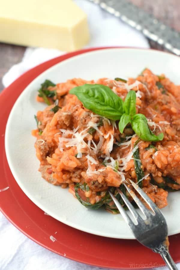 Tomato Sausage Risotto | This risotto is my all time favorite dish. It's rich in flavor and pretty healthy too!