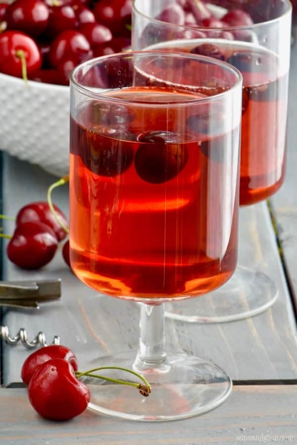 Just FOUR ingredients for this simple but irresistible Cherry Sangria!