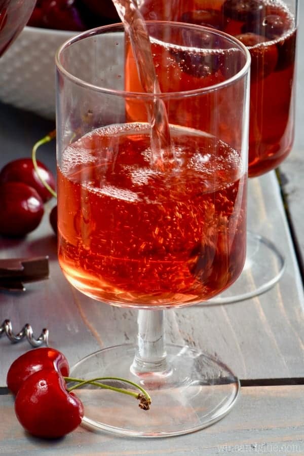 Just FOUR ingredients for this simple but irresistible Cherry Sangria!