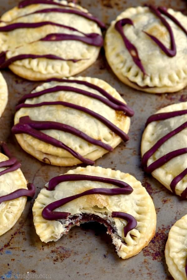 Fudgey Peanut Butter Hand Pies that are only four ingredients and are super delicious!