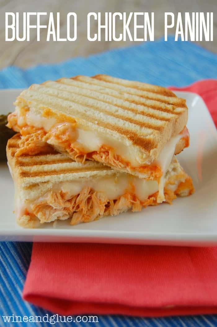 Buffalo Chicken Panini | A delicious and simple sandwich you won't be able to get enough of! via www.wineandglue.com