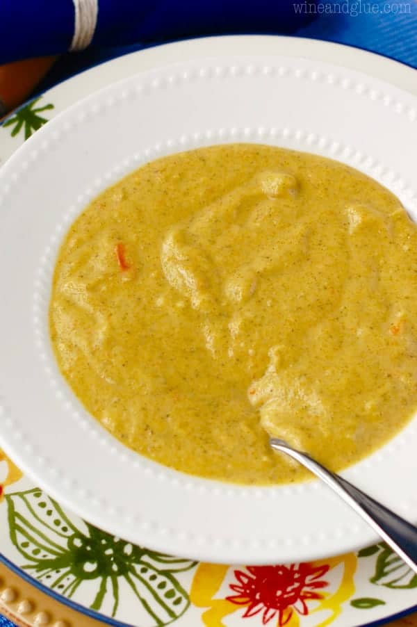 This Healthy Broccoli Cheese Soup has all the rich, creamy flavors of your favorite comfort food with just a fraction of the fat and calories!