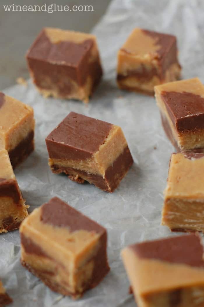 Peanut Butter Nutella Fudge is the perfect combo of your favorite flavors in one delightful treat. Super easy to make and totally scrumptious!