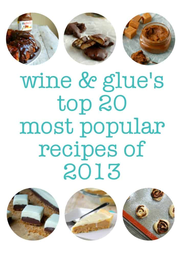 The top 20 most viewed, most popular recipes on www.wineandglue.com in 2013