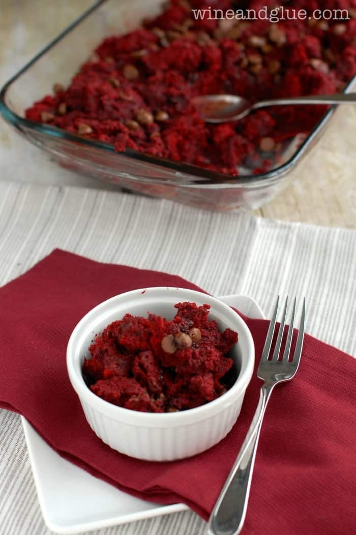 This Red Velvet Bread Pudding Recipe is a decadent dessert, with rich red velvet cake mixed with a mouth watering custard. Definitely a crowd pleaser!