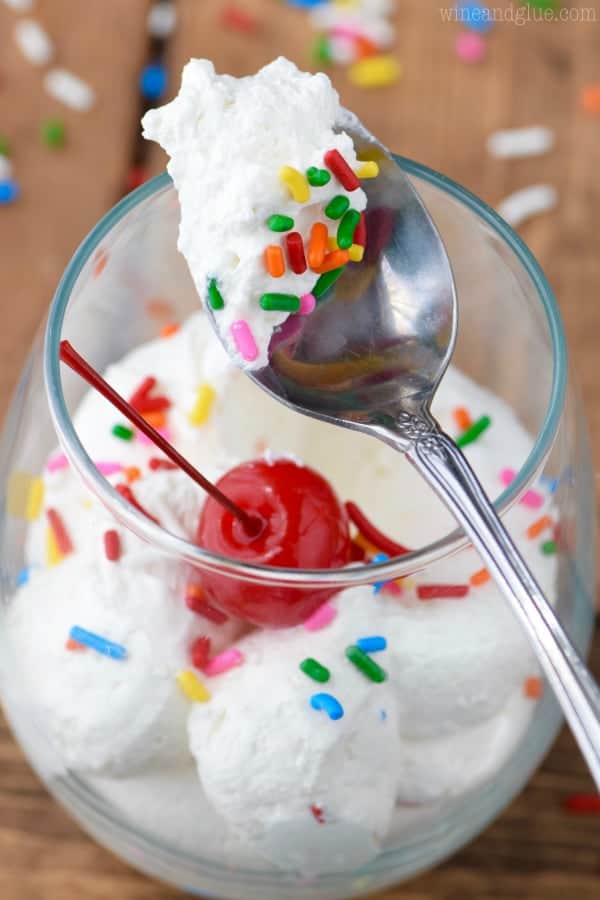This Cake Batter Fluff is an EASY way to satisfy those late night sweets cravings!