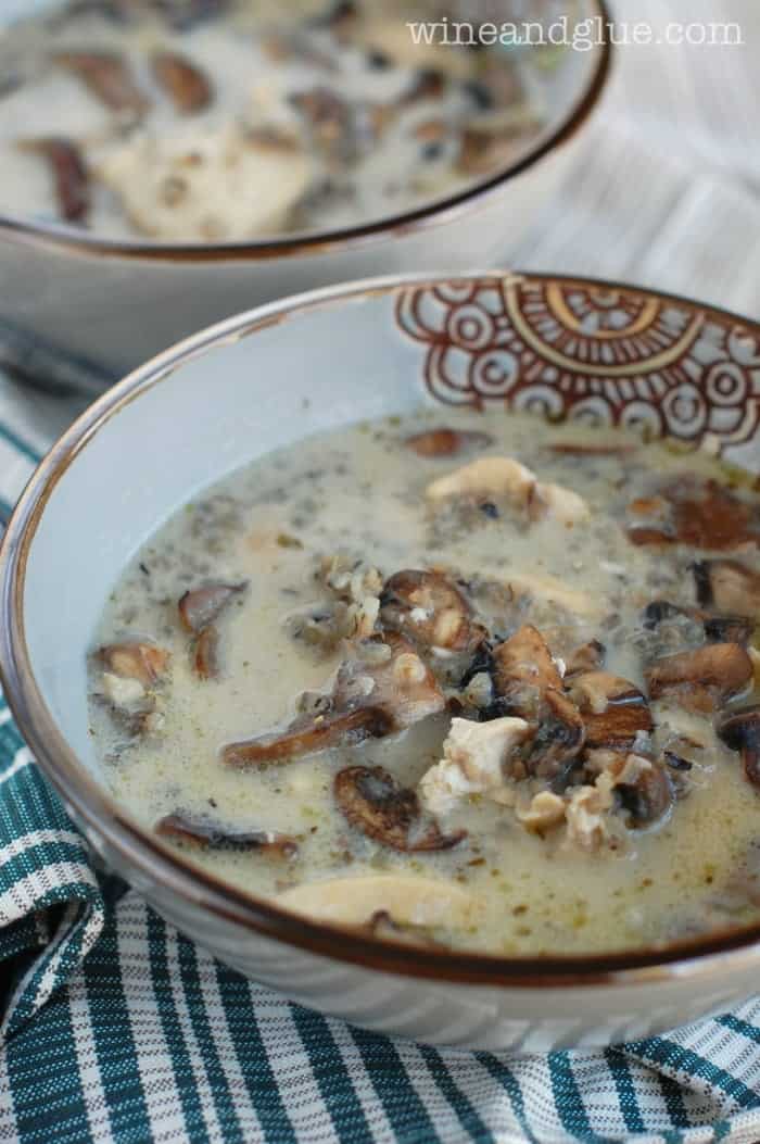 Creamy Chicken Mushroom and Wild Rice Soup