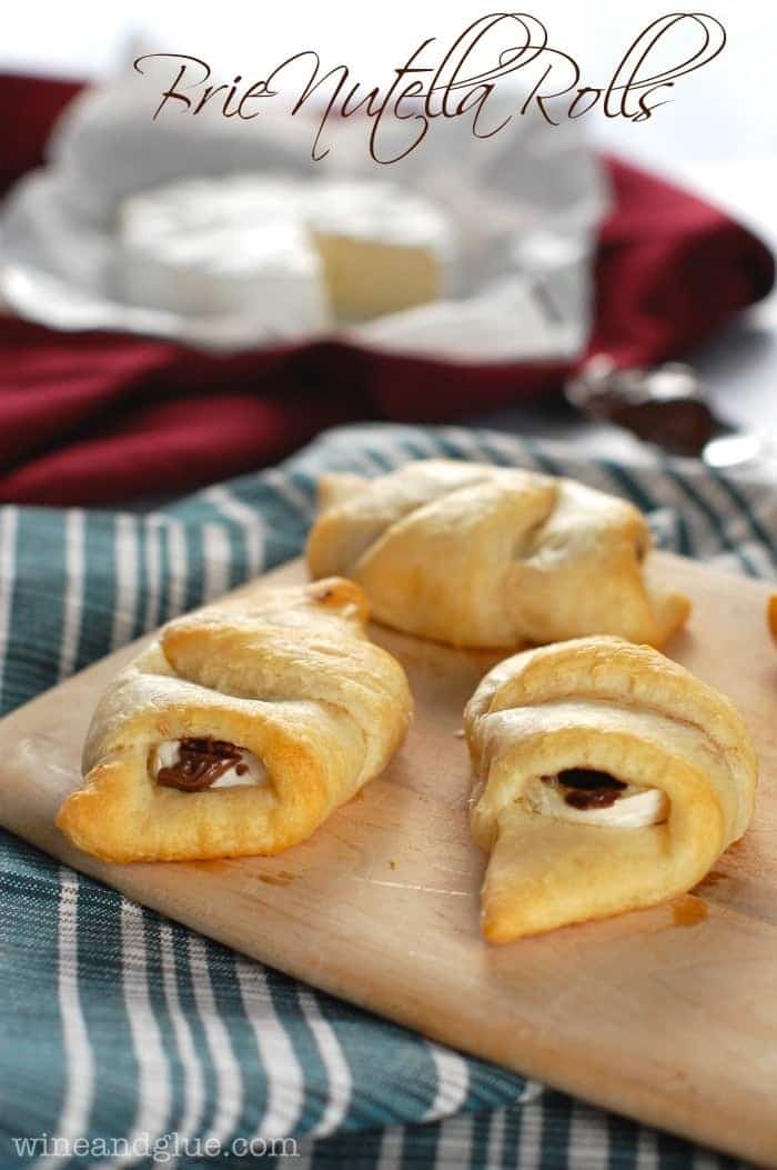 Brie Nutella Rolls | www.wineandglue.com | The perfect combination of savory and sweet all in one little roll