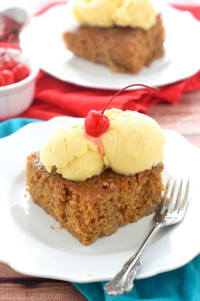 This Root Beer Float Poke Cake is the delicious creamy taste of a root beer float in a poke cake!