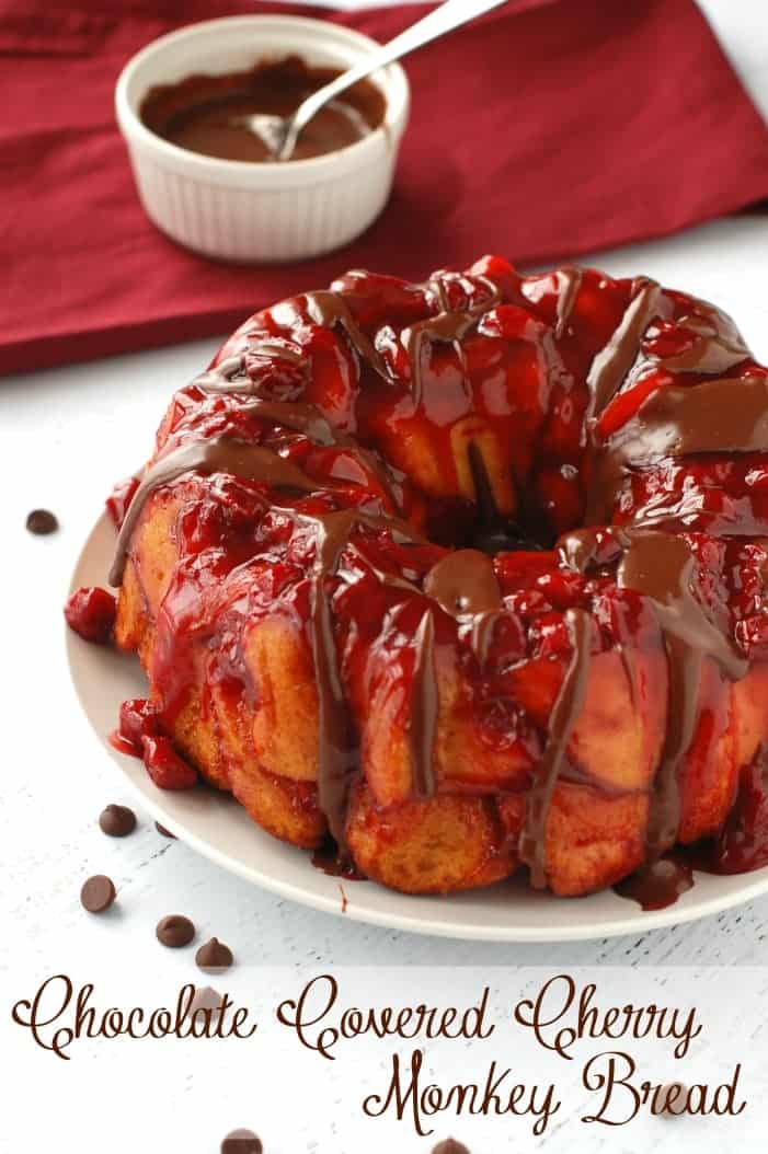 Chocolate Covered Cherry Monkey Bread