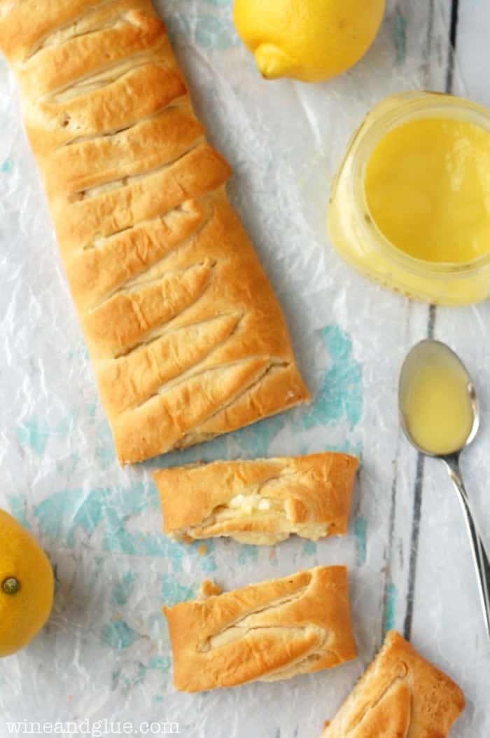 This Lemon Cheesecake Crescent Braid delicious, beautiful, and only THREE ingredients!!