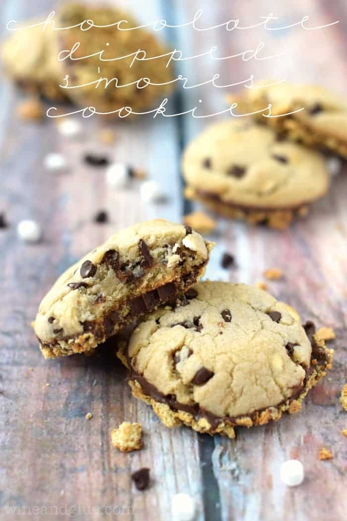 These Chocolate Dipped S'mores Cookies are the perfect summer treat without the campfire!