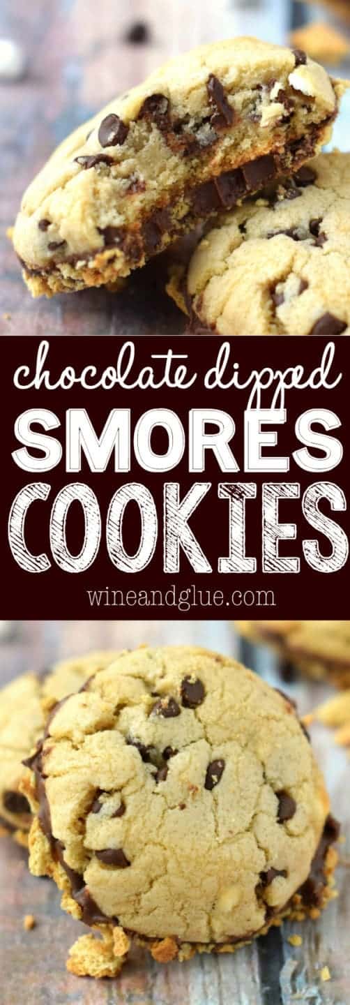 These Chocolate Dipped S'mores Cookies are the perfect summer treat without the campfire!