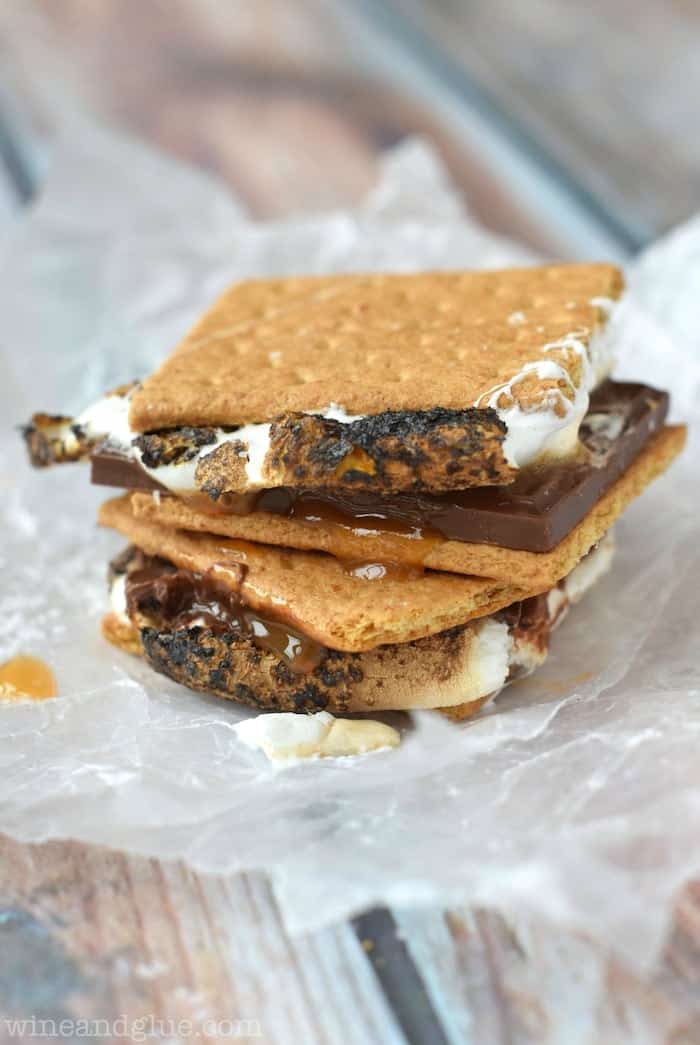 Salted Caramel S'mores | The amazingness of s'mores with the added bonus of salted caramel, so irresistible!