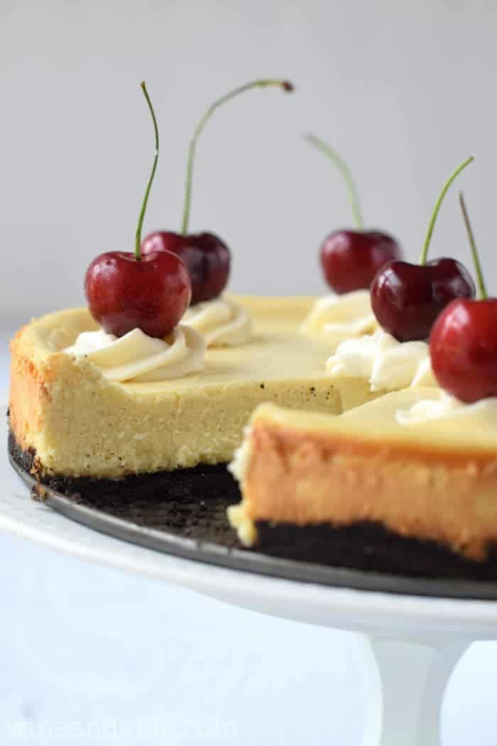 Cheesecake lovers will enjoy this Vanilla Bean Cheesecake twist on a classic favorite. 