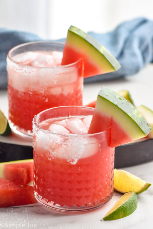 Watermelon Margarita (Frozen or On the Rocks) - Simple Joy