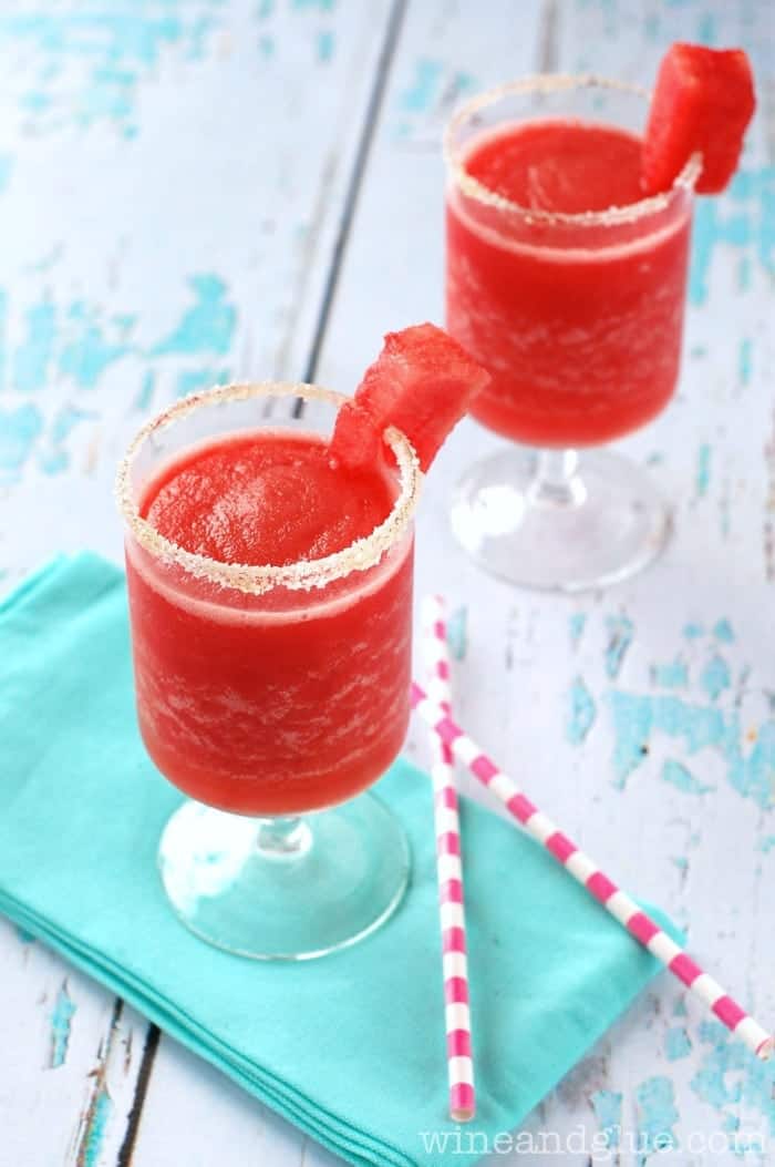 This Watermelon Margarita recipe is refreshing, colorful and so delicious! Easily made two different ways, this will be your go-to cocktail all summer.