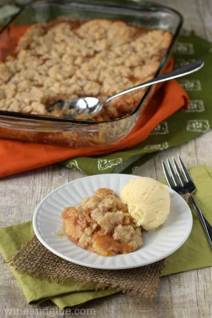 This Caramel Apple Dump Cake is ridiculously easy to make, but so delicious that it will become your new favorite fall dessert!