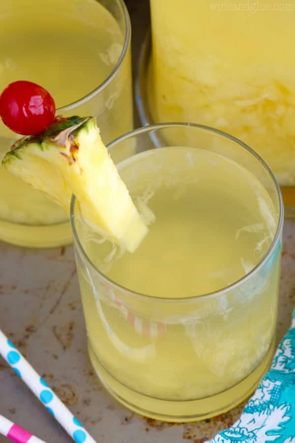 This Pina Colada Sangria literally takes less than five minutes to throw together, but is so insanely delicious that you'll want to make at least two batches, since your party guests will go nuts for it.