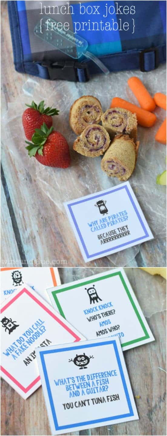 Printable Lunch Box Jokes that are perfect to send to school with your kiddo and will have them cracking up at the lunch table.