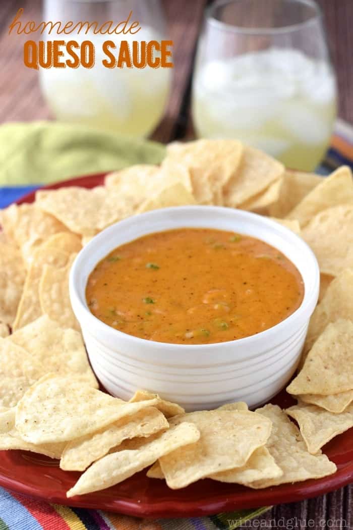 This Homemade Queso Sauce comes together in a flash and is super yummy!