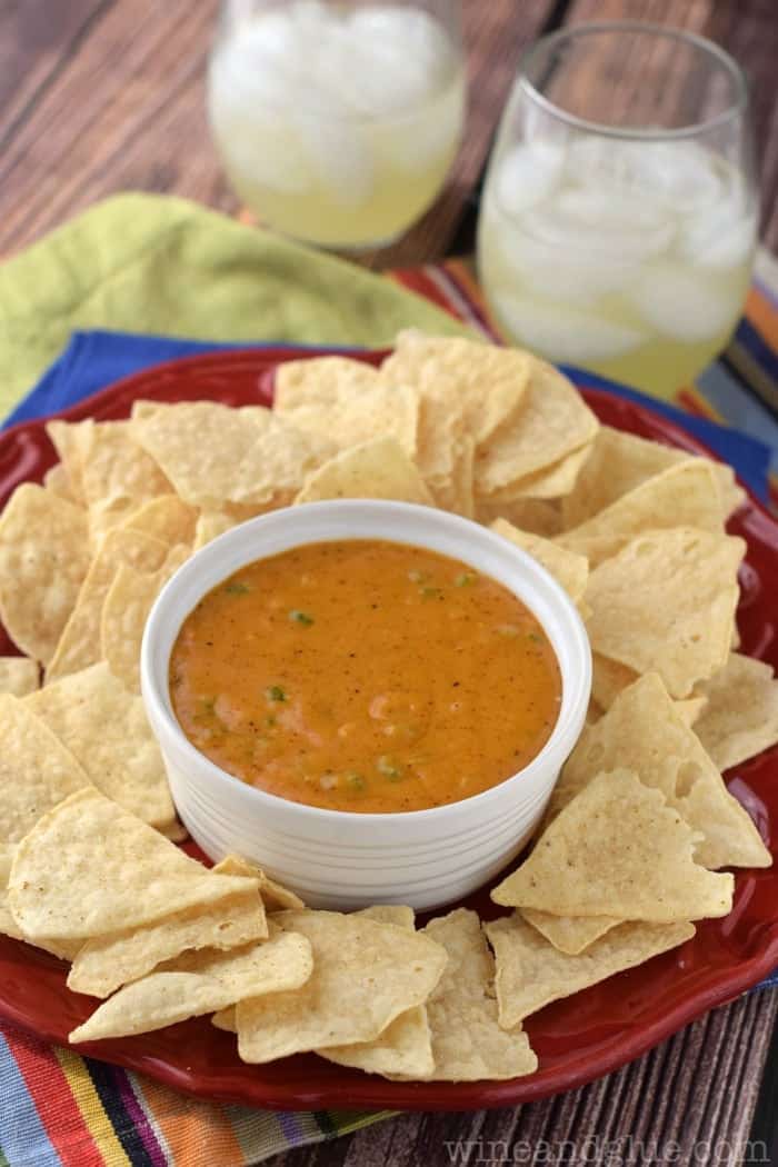 This Homemade Queso Sauce comes together in a flash and is super yummy!