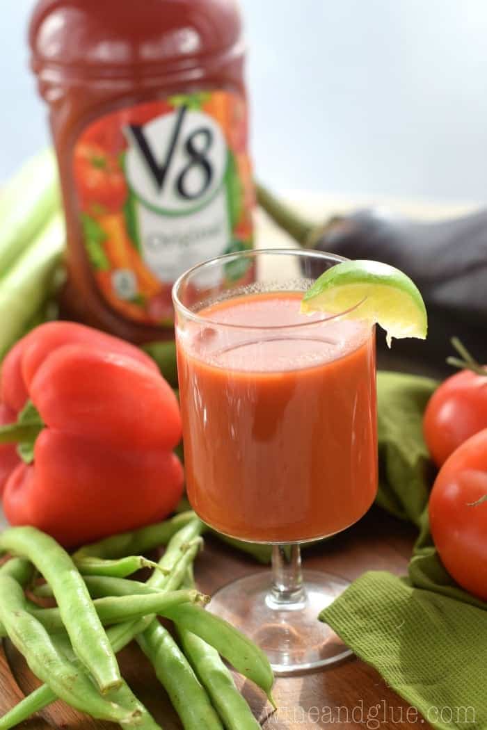 V8 has two servings of vegetables in each 8 ounce glass making it a perfect way to #V8VegOut!