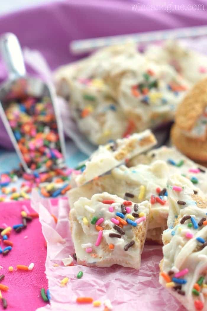 This Birthday Cake Bark is really easy to make, but irresistible!