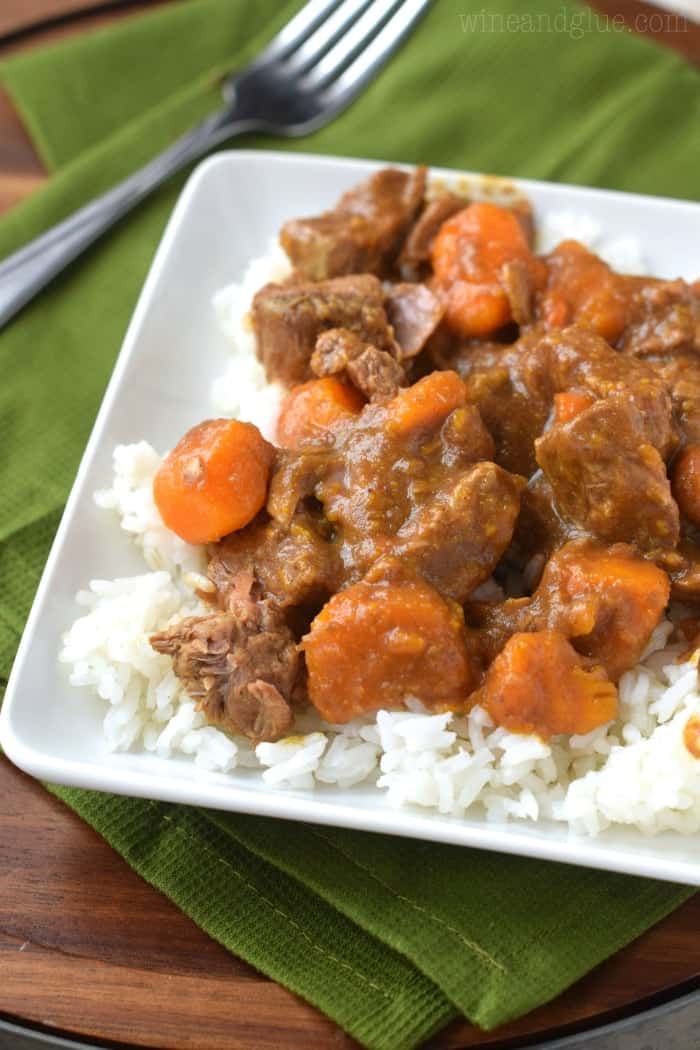 Crock Pot Beef Curry is an easy weeknight meal. Packed with bold flavors, it tastes just like takeout, but without the crazy price tag!