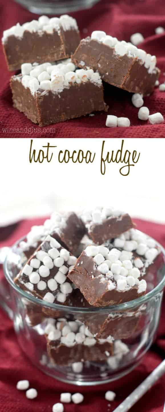 Hot Cocoa Fudge | Delicious easy FIVE ingredient fudge that tastes like hot cocoa!