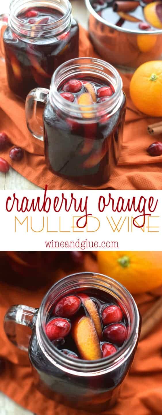 This Cranberry Orange Mulled Wine is the perfect drink for your holiday party and a great Thanksgiving Recipe!