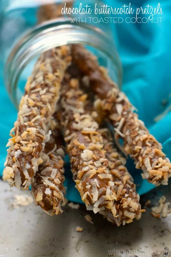 These Chocolate Butterscotch Pretzels with Toasted Coconut are a really simple treat to make, but so delicious! 