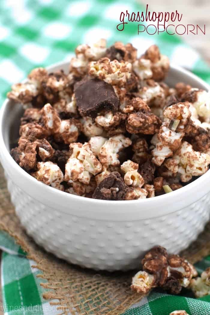 This Grasshopper Popcorn is ridiculously easy, fast, and addictively yummy!