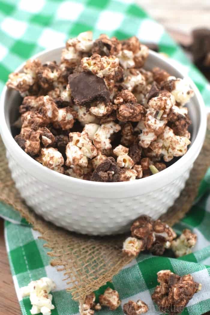 This Grasshopper Popcorn is ridiculously easy, fast, and addictively yummy!