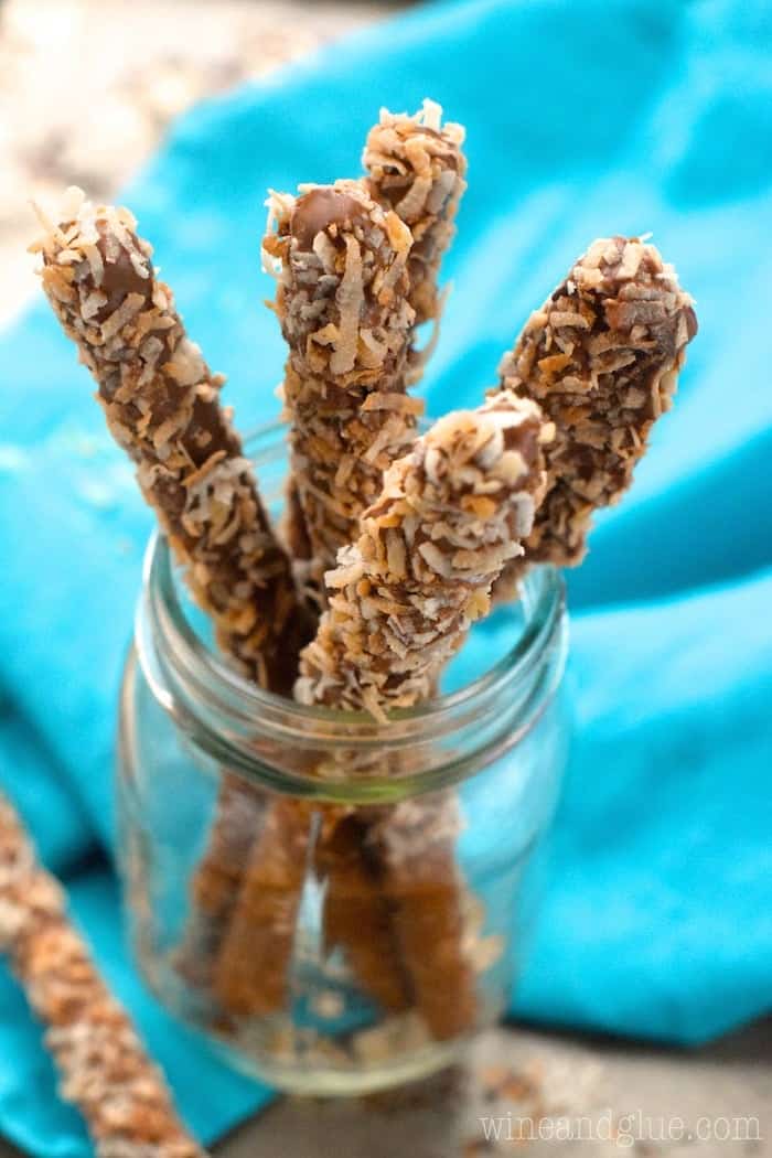 These Chocolate Butterscotch Pretzels with Toasted Coconut are a really simple treat to make, but so delicious! 