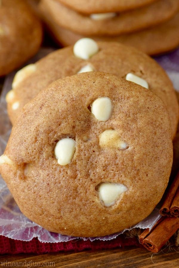 These White Chocolate Chip Eggnog Cookies are full of sweet spices and delicious eggnog taste! Chewy, soft, and delicious! Perfect holiday cookies!