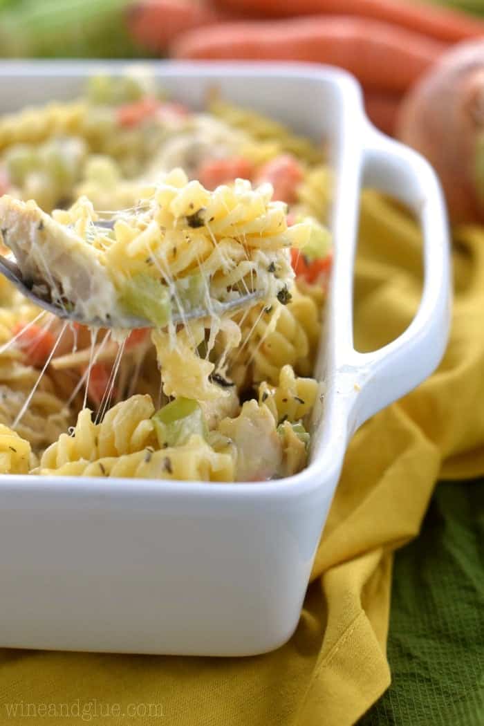This Chicken Noodle Soup Casserole is the definition of comfort food! A perfect weeknight dinner!