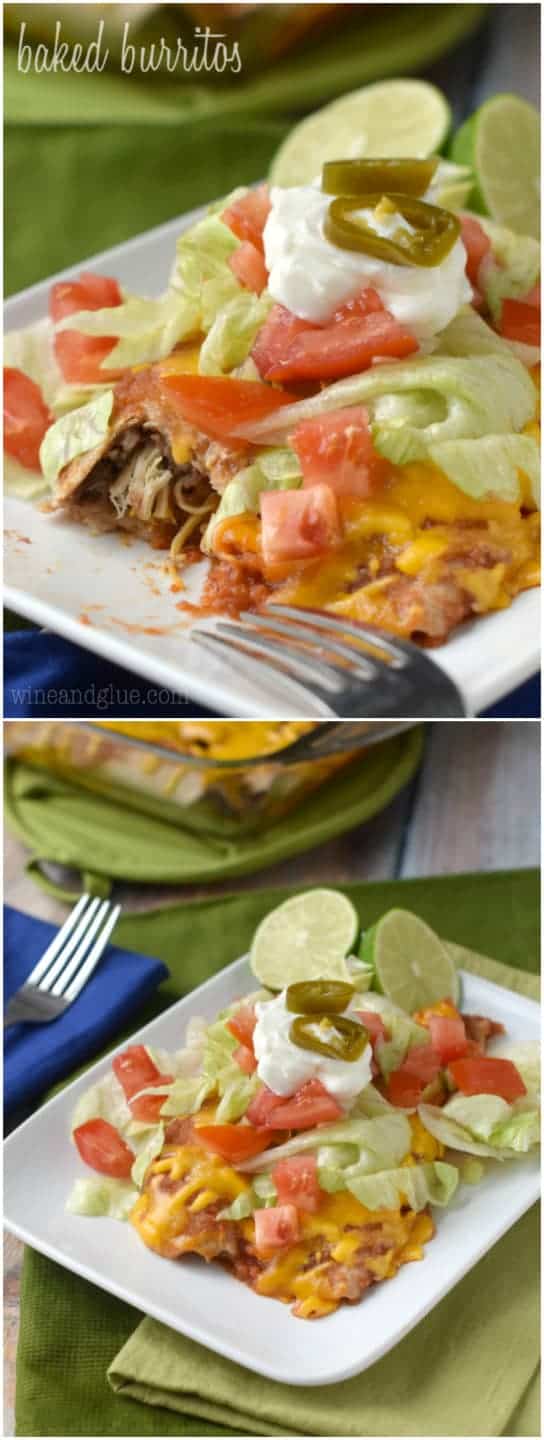 These Crock Pot Baked Burritos are pretty simple, but make for a fantastic delicious dinner!