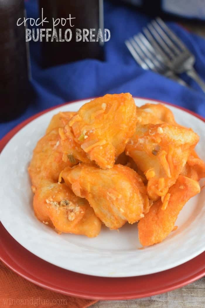 This Crock Pot Buffalo Bread is pretty much as simple and delicious as it gets!