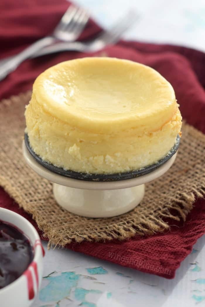 Easy 4-inch mini cheesecake recipe for one/two - Lifestyle of a Foodie