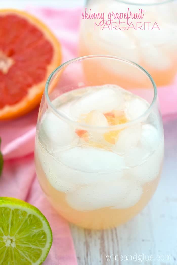 This Skinny Grapefruit Margarita is the perfect amount of sweet and delicious, but only about 120 calories!