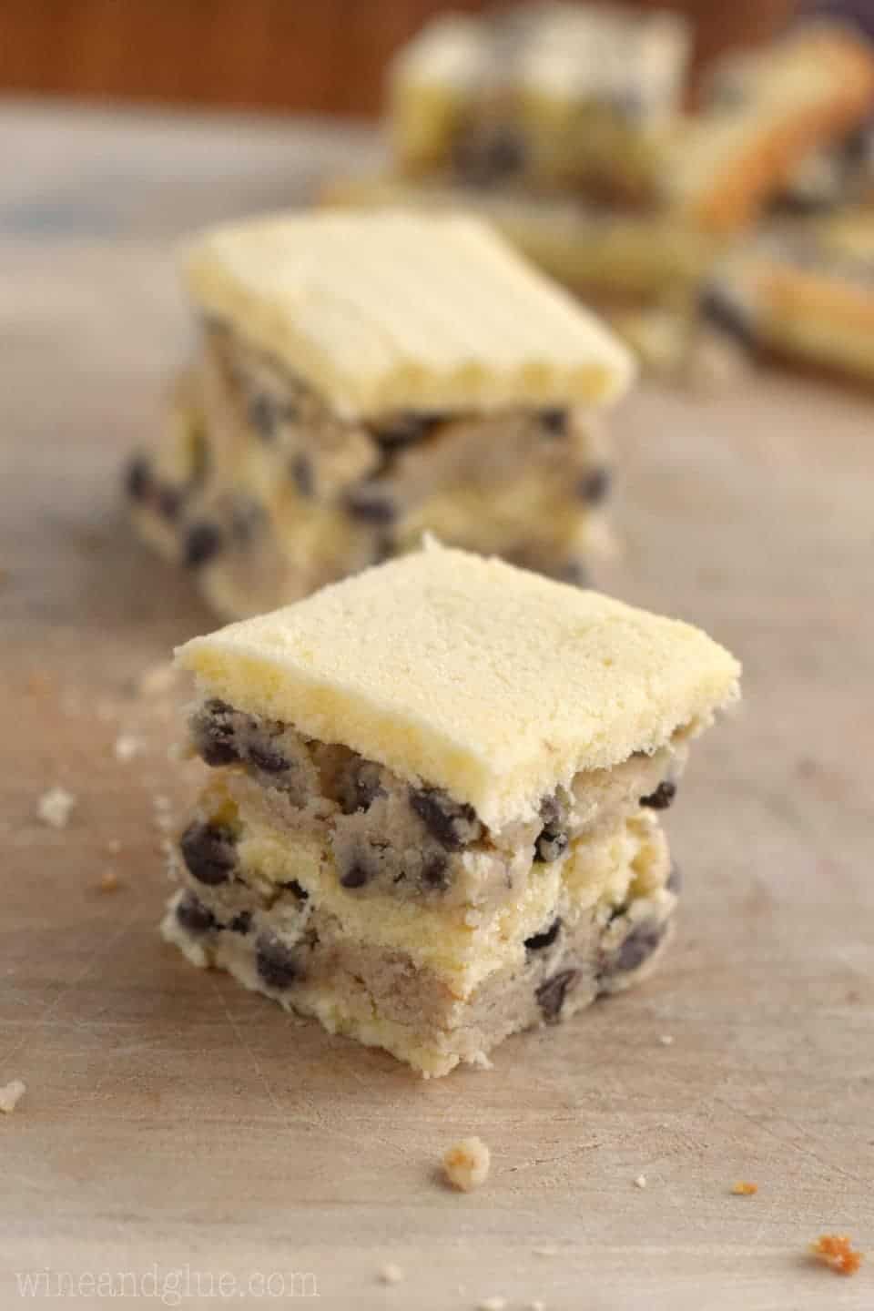 These Cookie Dough Stuffed Petit Fours are a no bake little treat that are pretty enough not to eat but too delicious to only have one!