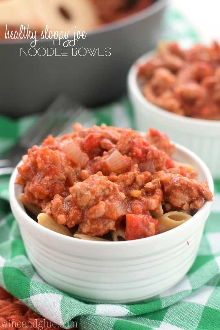 These Healthy Sloppy Joes have all the yumminess of the original but without all the fat and with less calories!