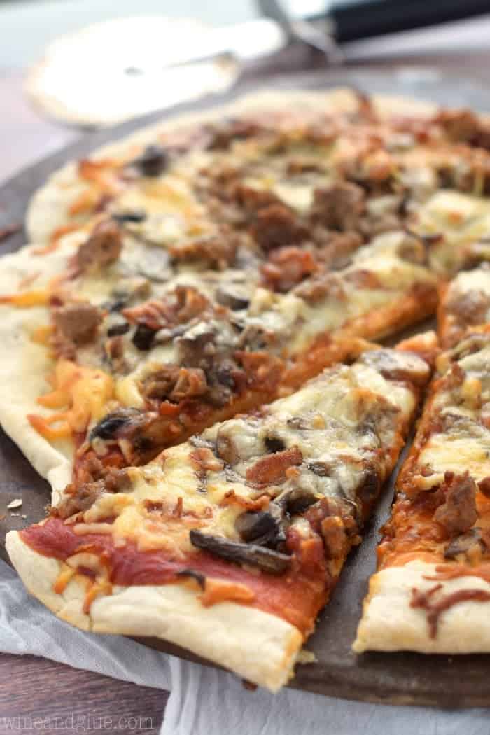 My husband described this Mushroom Meat Lover's Pizza as one of the best he's ever had, if you love bacon, you will love this pizza!
